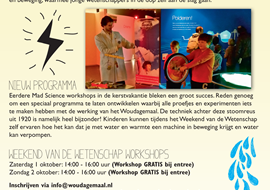 Poster Woudagemaal - workshops Weekend van de Wetenschap op 1 en 2 oktober