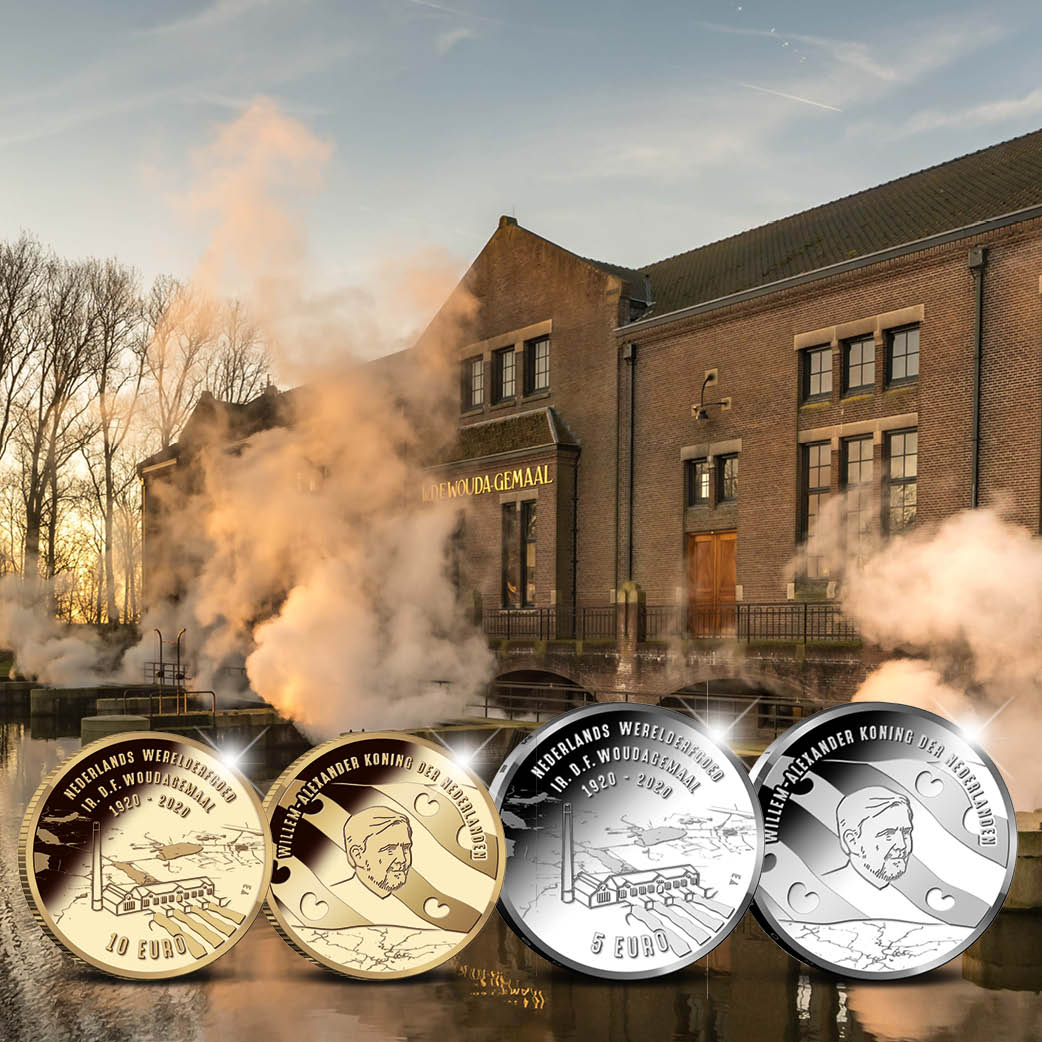 Herdenkingsmunt ter ere van 100 jaar Woudagemaal onthuld