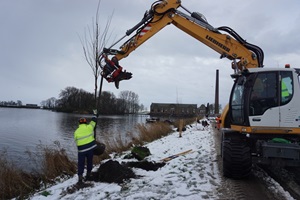 Iepen geven toegangslaan Woudagemaal historische uitstraling terug